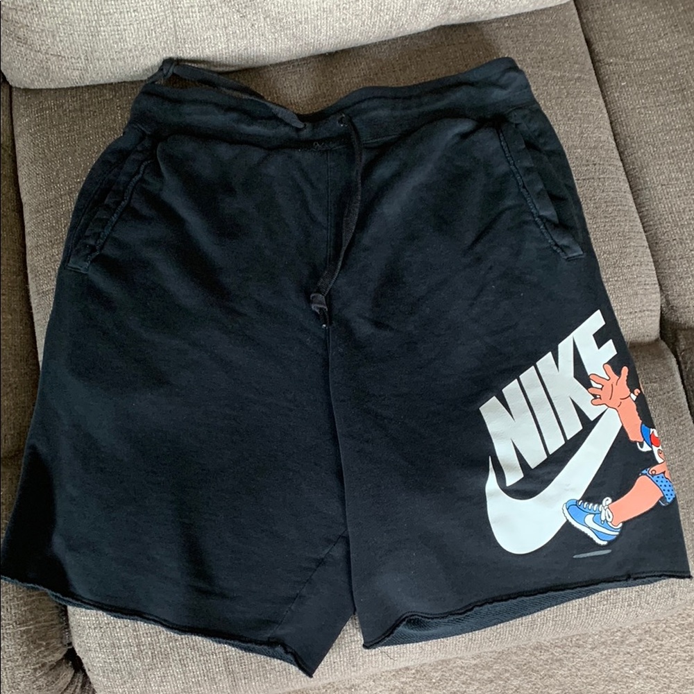 Nike Black Athletic Shorts with Elastic Waistband
